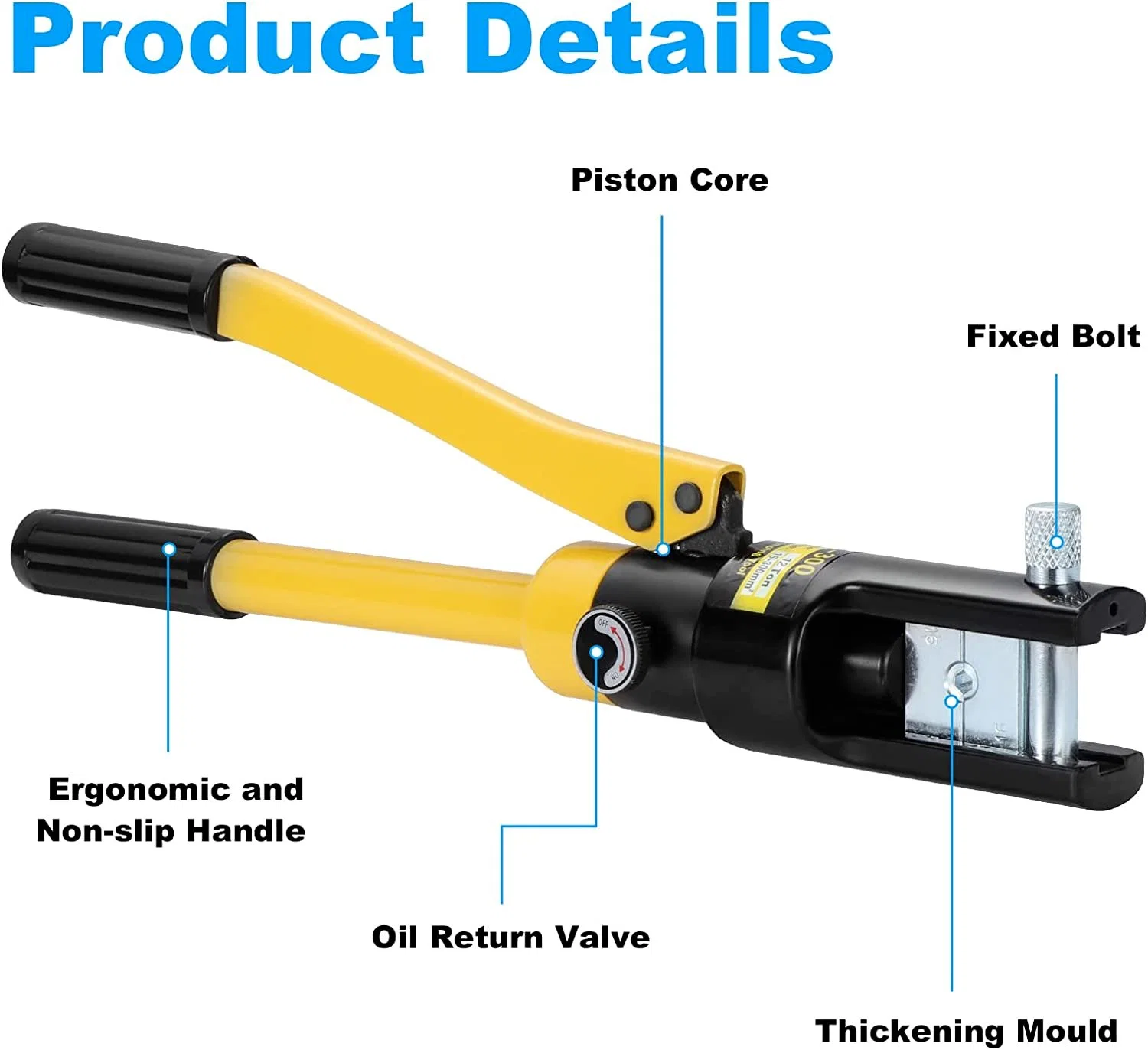 Pince à sertir manuelle pour câble électrique matrice 10 mm (38401030)