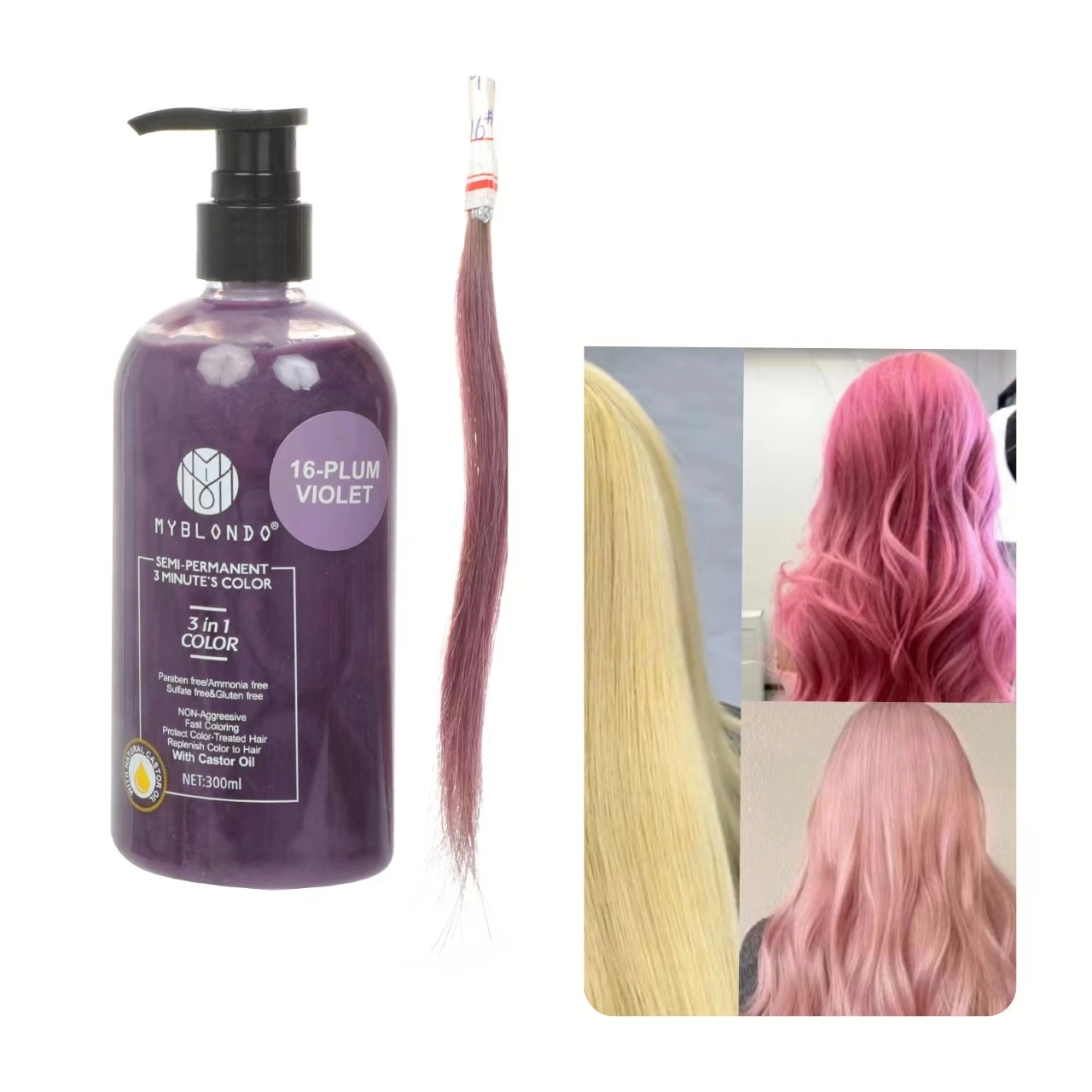 OEM Private Label Hair Dye Treatment Brown Color Hair Care Treatment