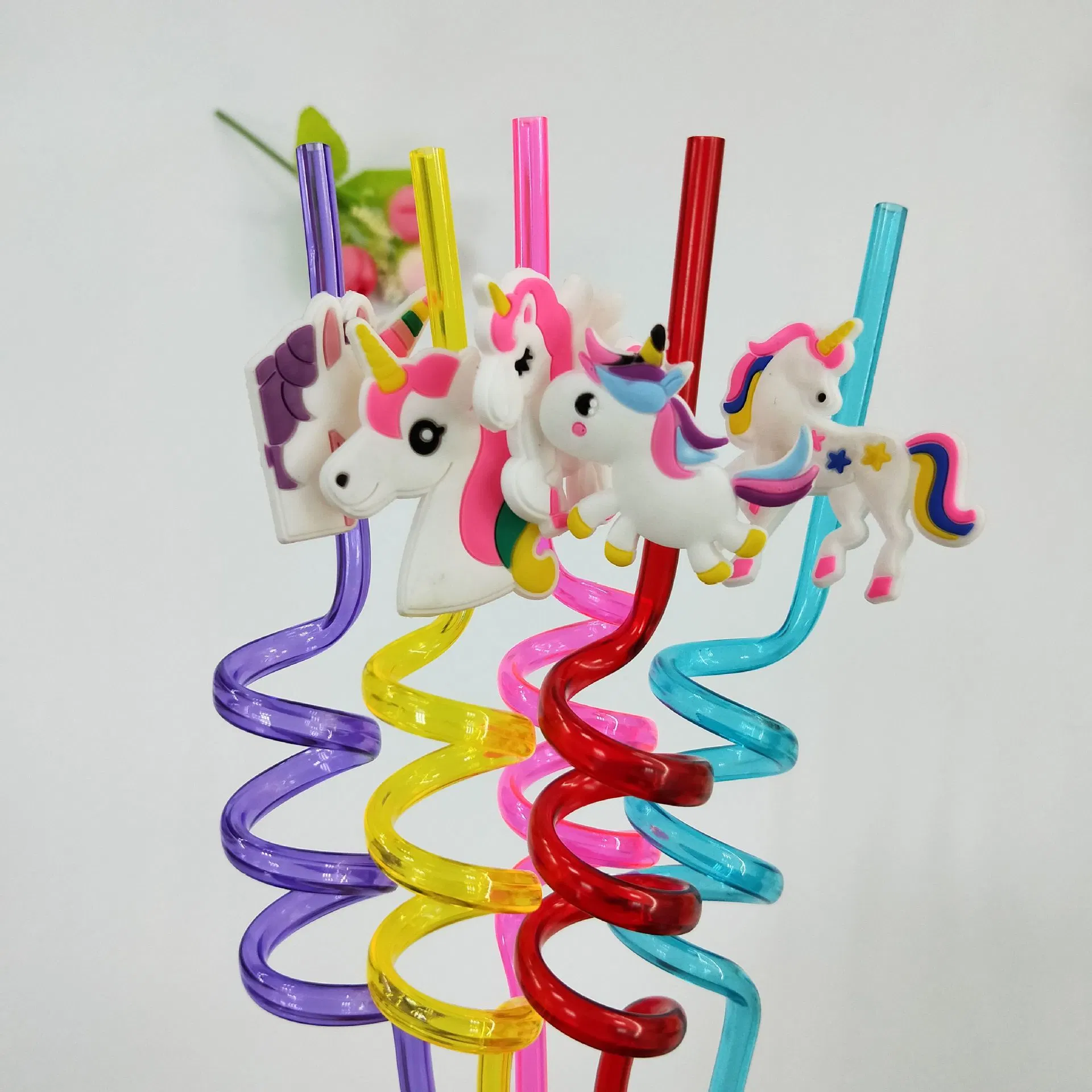 Wholesale Funny Customized Shape Hard Plastic Drinking Juice Straw