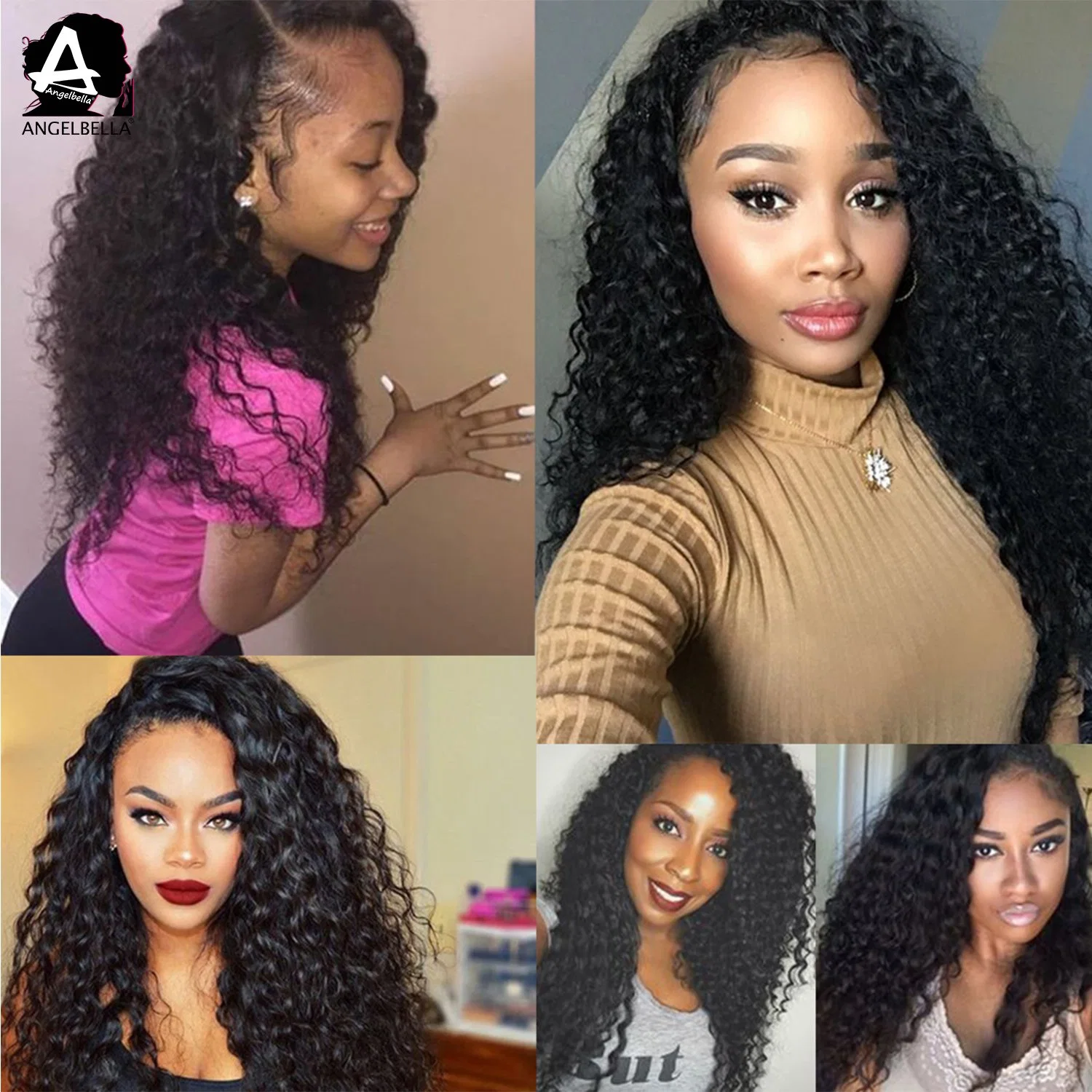 Angelbella Wholesale/Supplier 100% Peruvian Human Hair Deep Wave Hair Weaving Weft