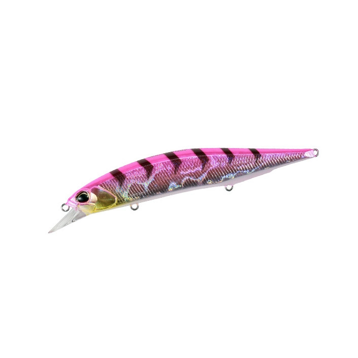 12cm 17g Minnow cebo de pesca de Perca Bass de montaje largo con tres ganchos