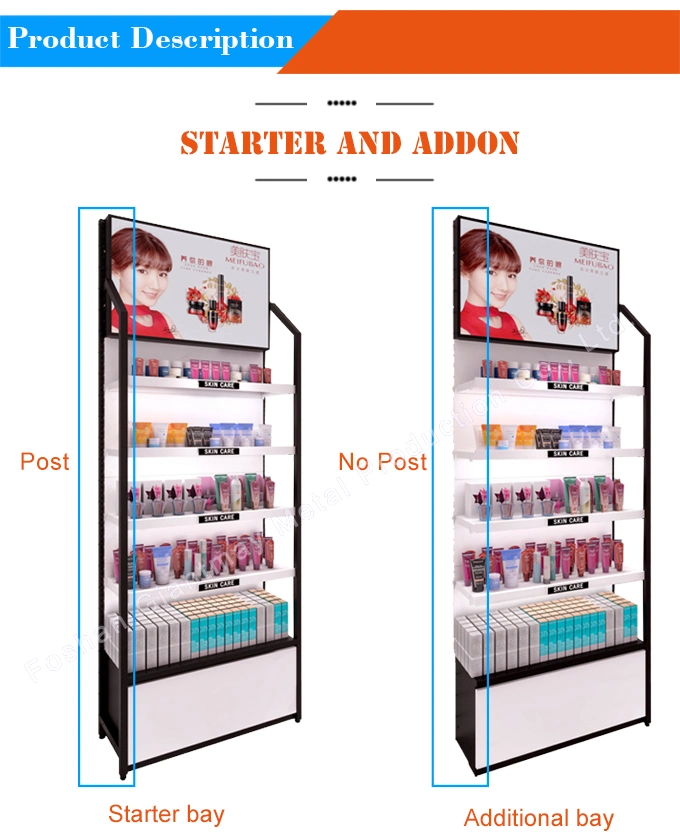 Advertising Nail Polish, Eyelash Cosmetic Rack Display Shelving Metal Make up Stands