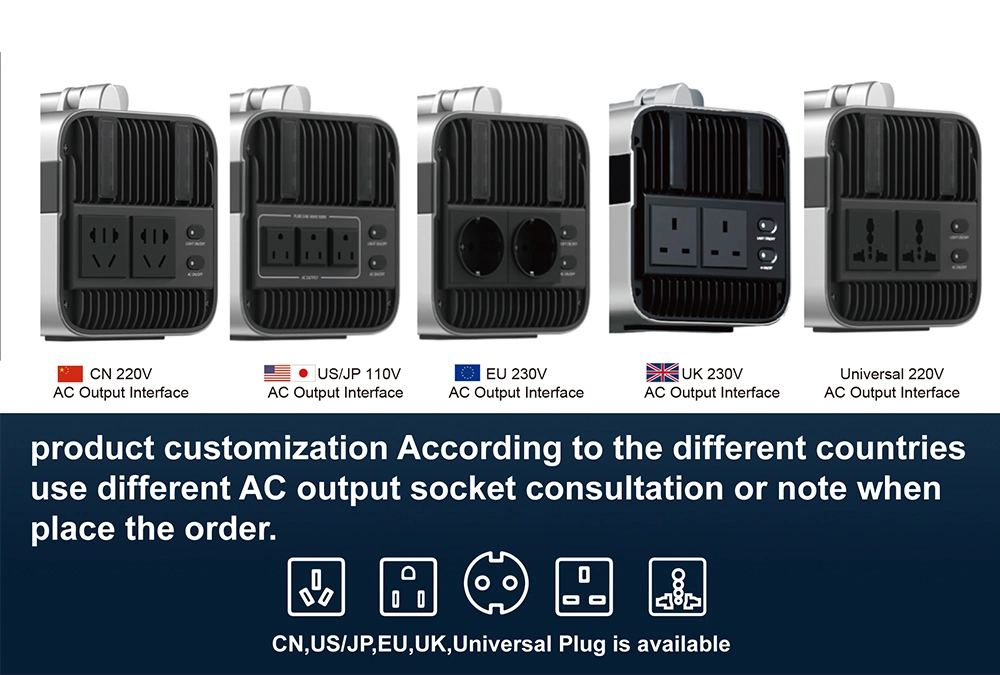 Bateria de lítio ternário de 300 W potência Home armazenamento de energia Backup para exterior Power Supplier Portable Power Station