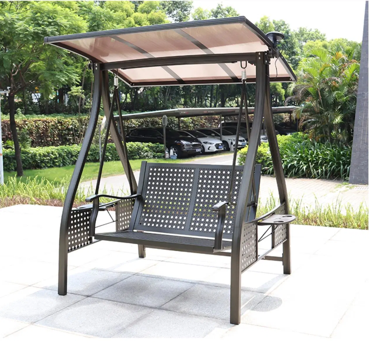 Outdoor Leisure Swing Courtyard Solar Iron Cast Aluminum Hanging Chair