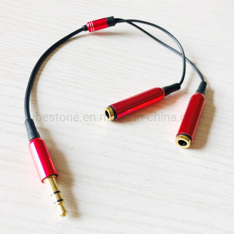 3.5mm Male to 2 Female Audio Stereo Y Splitter Cable Earphone Headset Splitter Adapter