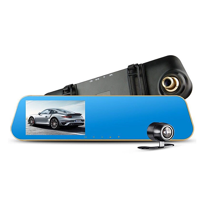 4.3 Inch Full HD 1080P Car Reverse Dual Lens Car Rearview Mirror DVR