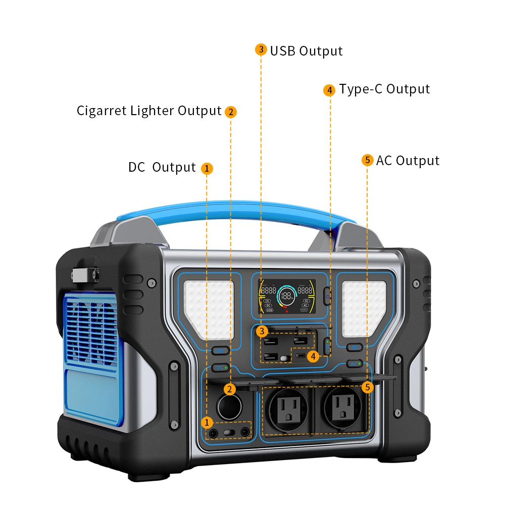 Professional Supplier Outdoor Camping Emergency Backup High Output DC Portable Power Station Solar Generator