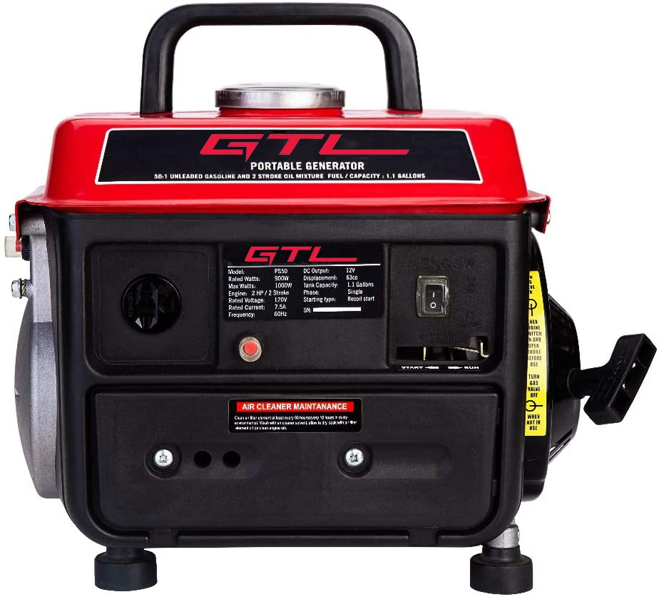 Portable Generator 500W Small Outdoor Gasoline Powered Generator for Backup Home Use&Camping (FG950-A)