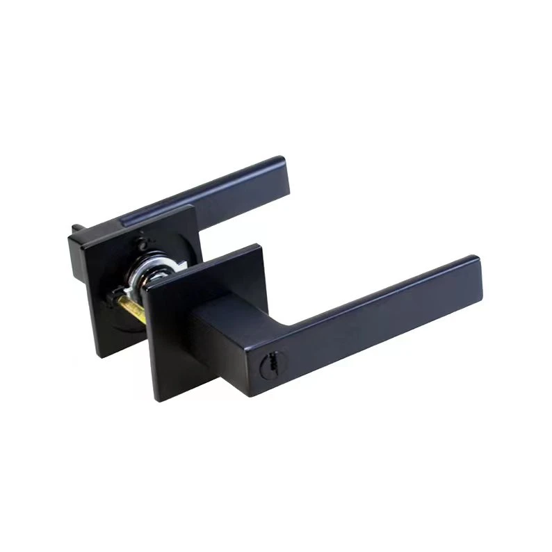 Door Lock Handle Leversets Gold Round Lever Lock Steel Heavy Duty Tubular Lever Handle Locks