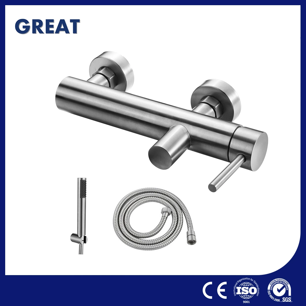 Great Thermostatic Mixer Shower Faucet Factory Surface Mounted Shower Faucet GLS4905s49 Brushed Single Lever Shower Faucet China Brushed Gold Shower Faucet