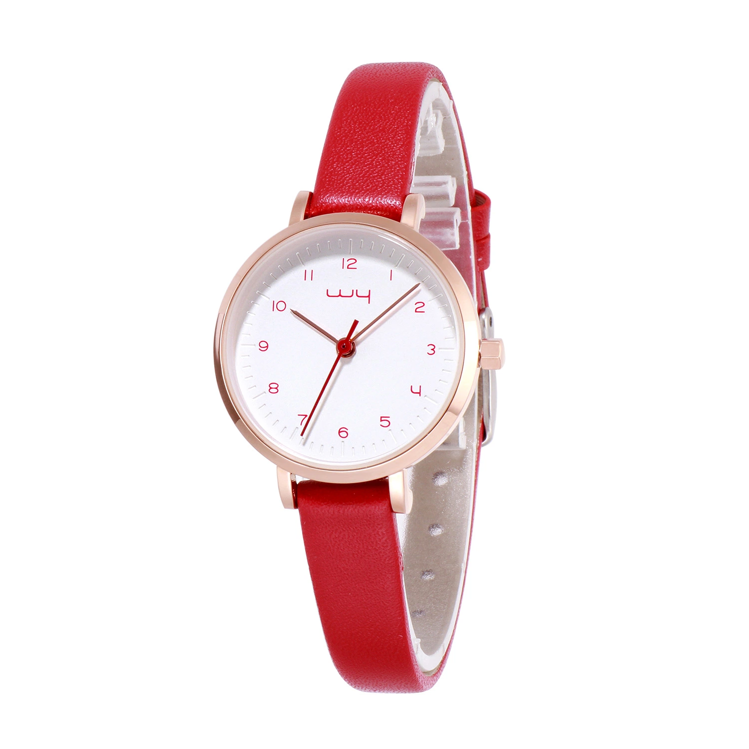 Fashion Clock Wholesale Leather Strap Quartz Ladies Wrist Watch Wy-163