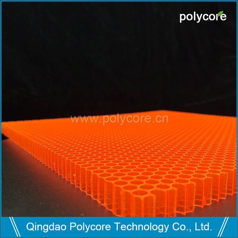 Red Color PC6.0 Honeycomb Polycarbonate Honeycomb Board