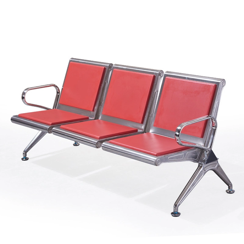 Railway Station Visitor 2 3 4 Seater Waiting Room Bench Hospital PU Airport Chair