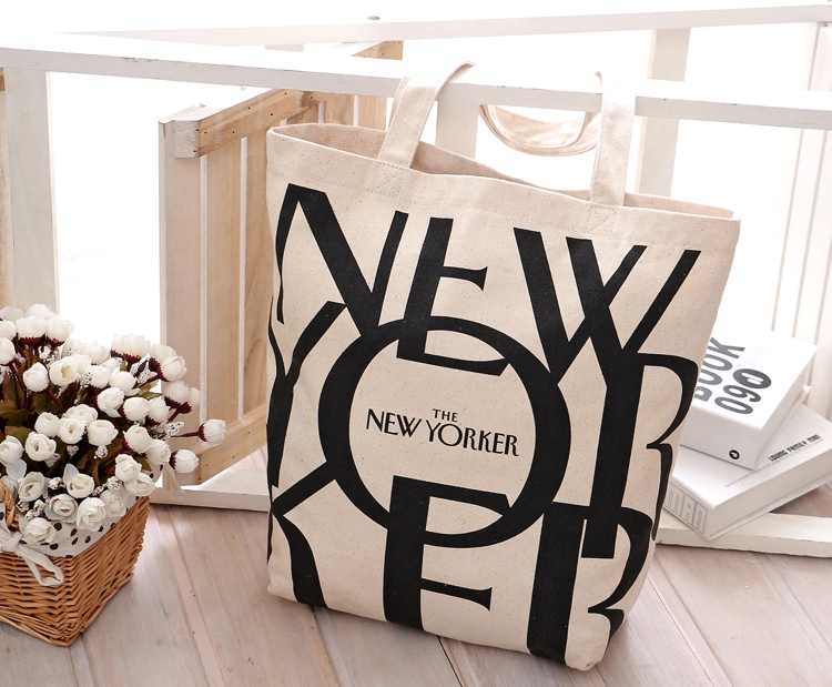 New Fashion Designer Female Ladies Handbag Printed Letter Canvas Bag Shoulder Tote Portable Shopping Canvas Bag
