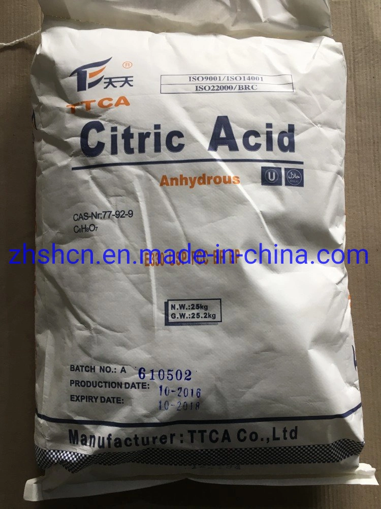 2022 China Manufacture Supplier Citric Acid Monohydrate/Sodium Citrate/Citric Acid Anhydrous Price