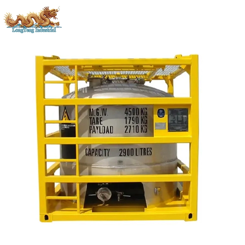 Dnv 2.7-1 Standard Lifting Frame SUS316L Helifuel or Chemical 2900L 4000L Offshore Tank Container