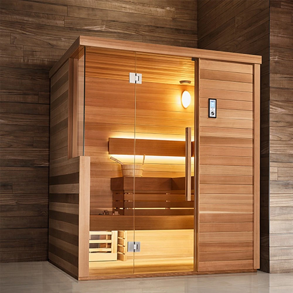 1800X1500 Home Use Slimming Japanese Sauna Room Price Wood Infrared Dry Sauna Steam Room