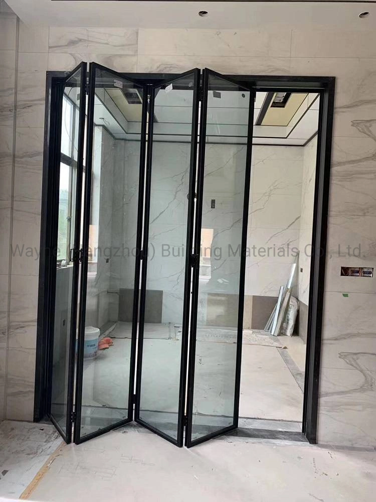 precio de fábrica china cocina Salón utilizar vidrio interior puerta plegable de corredera