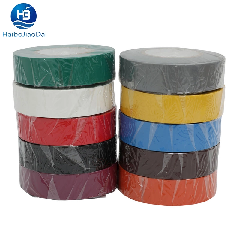 Haobo Adhesive Tape Manufacture Electrical Insulation PVC Tape Used for Wire Winding Banding Protection