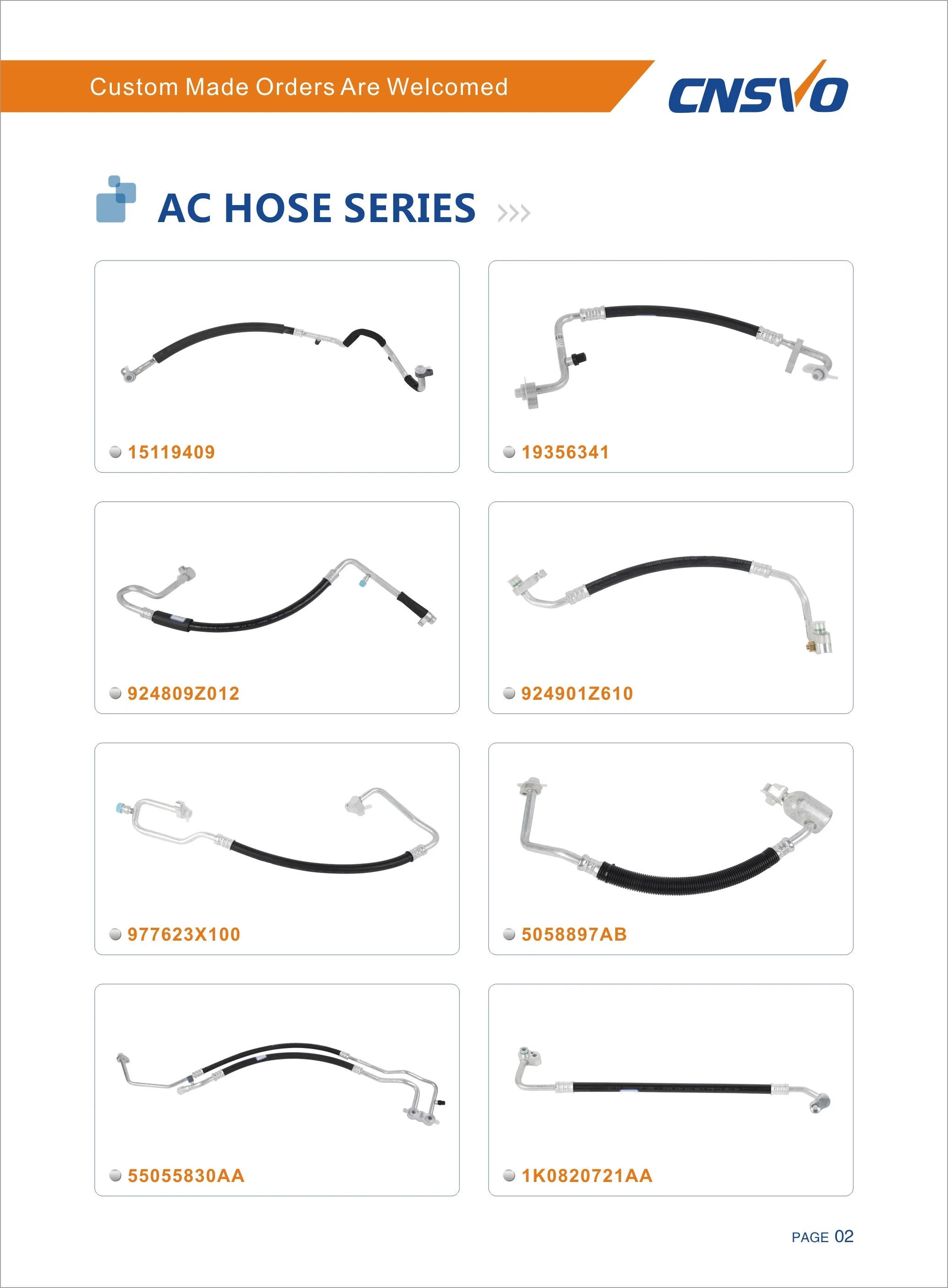 Car Air Conditioner Refrigerant Aluminium A/C Hose Assembly Hose for Toyota Corolla, OE No.: Ha112788c, 8870302860, 34-64657, 4812864