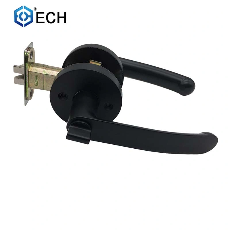 Zinc Alloy Black Satin Nickle Tubular Latch Lever Handle Lock