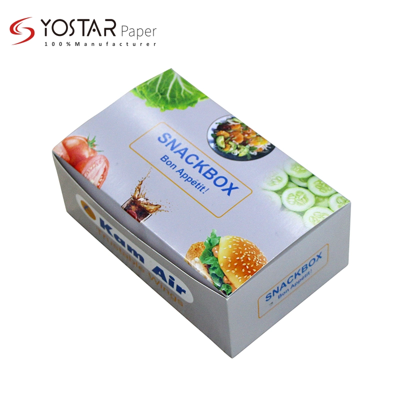 Good Quality Disposable White Cardboard Paper Lunch Box with Logo