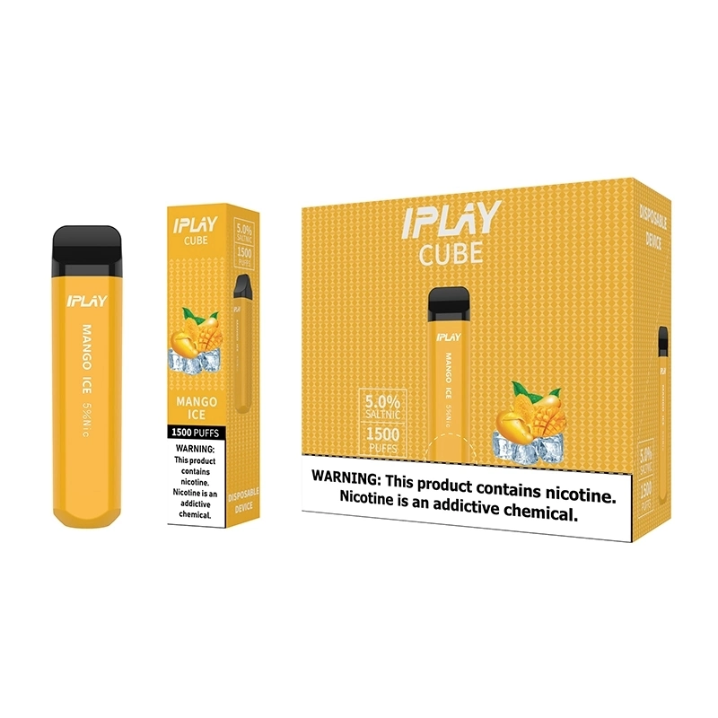 New Product Disposable/Chargeable Vape Pen Nicotine Vaporizer 1500 Puffs Iplay Cube Mini vape