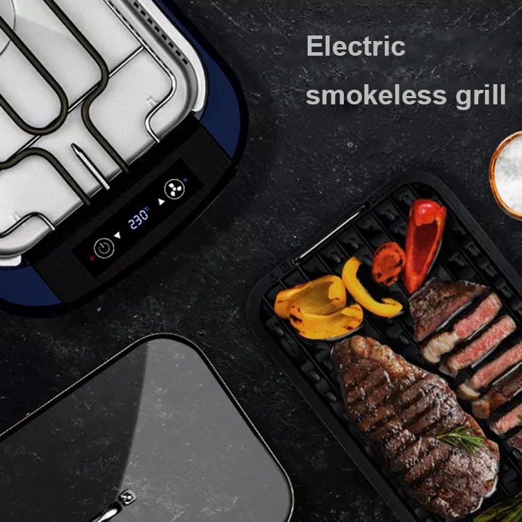 Portable BBQ Grill Electric Non-Stick Easy Cleaning Electric Barbecue Smokeless Grill