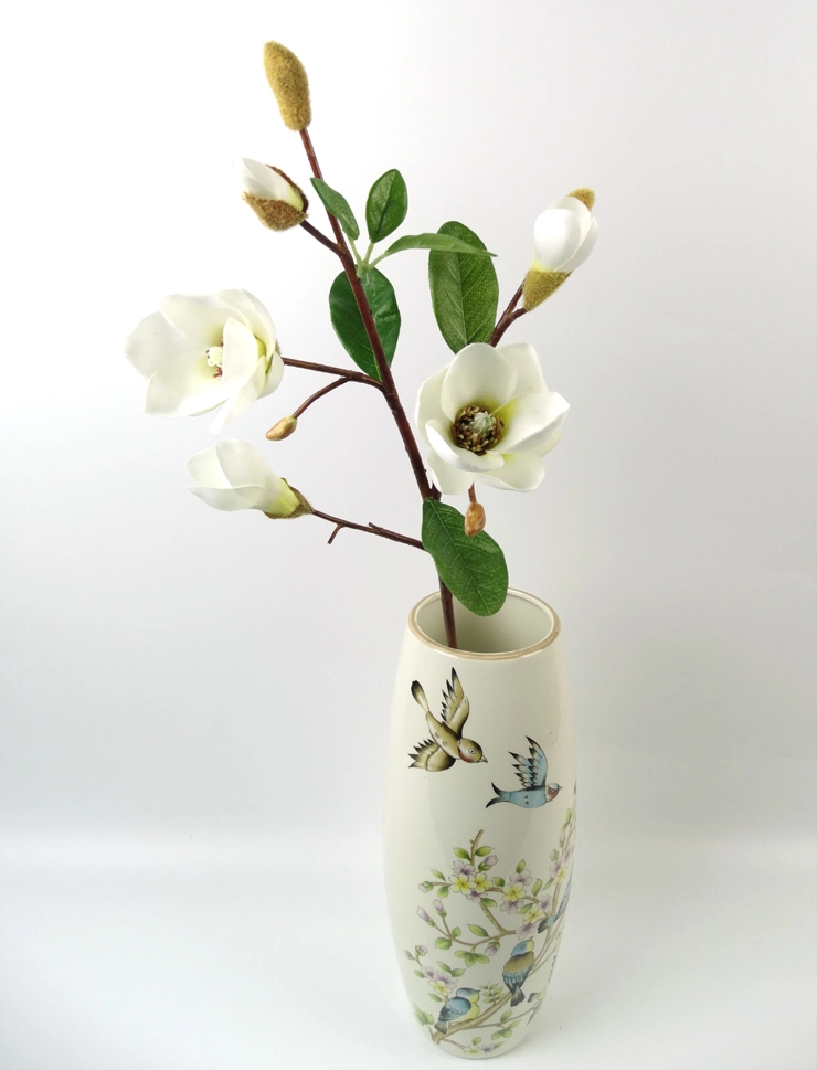 New Design High quality/High cost performance  Indoor Decoration Artificial Single Stem Magnolia Flower