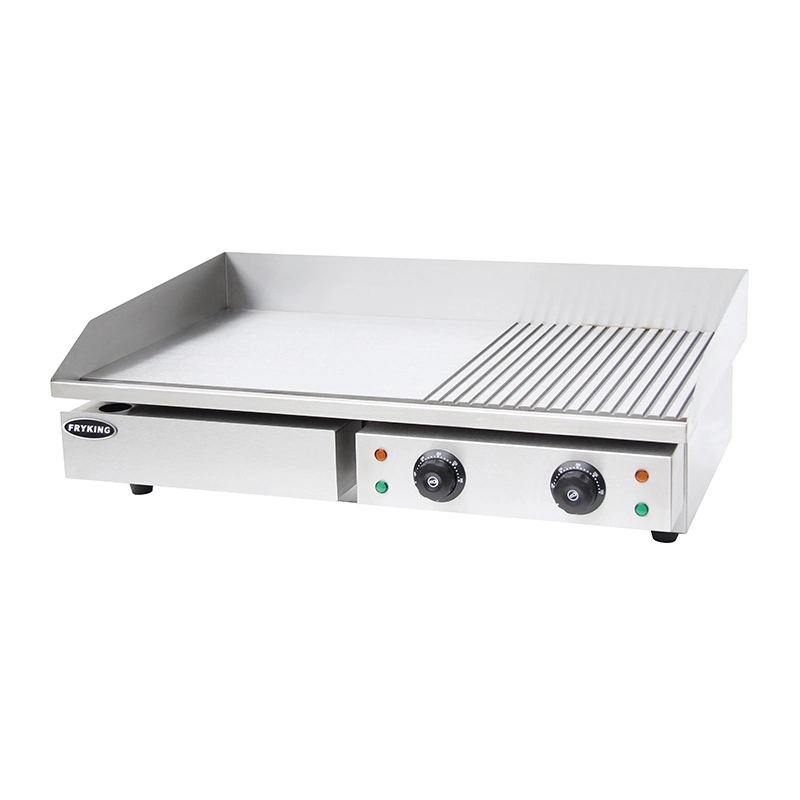 Half Grooved Counter Top Electric Griddle for Steak