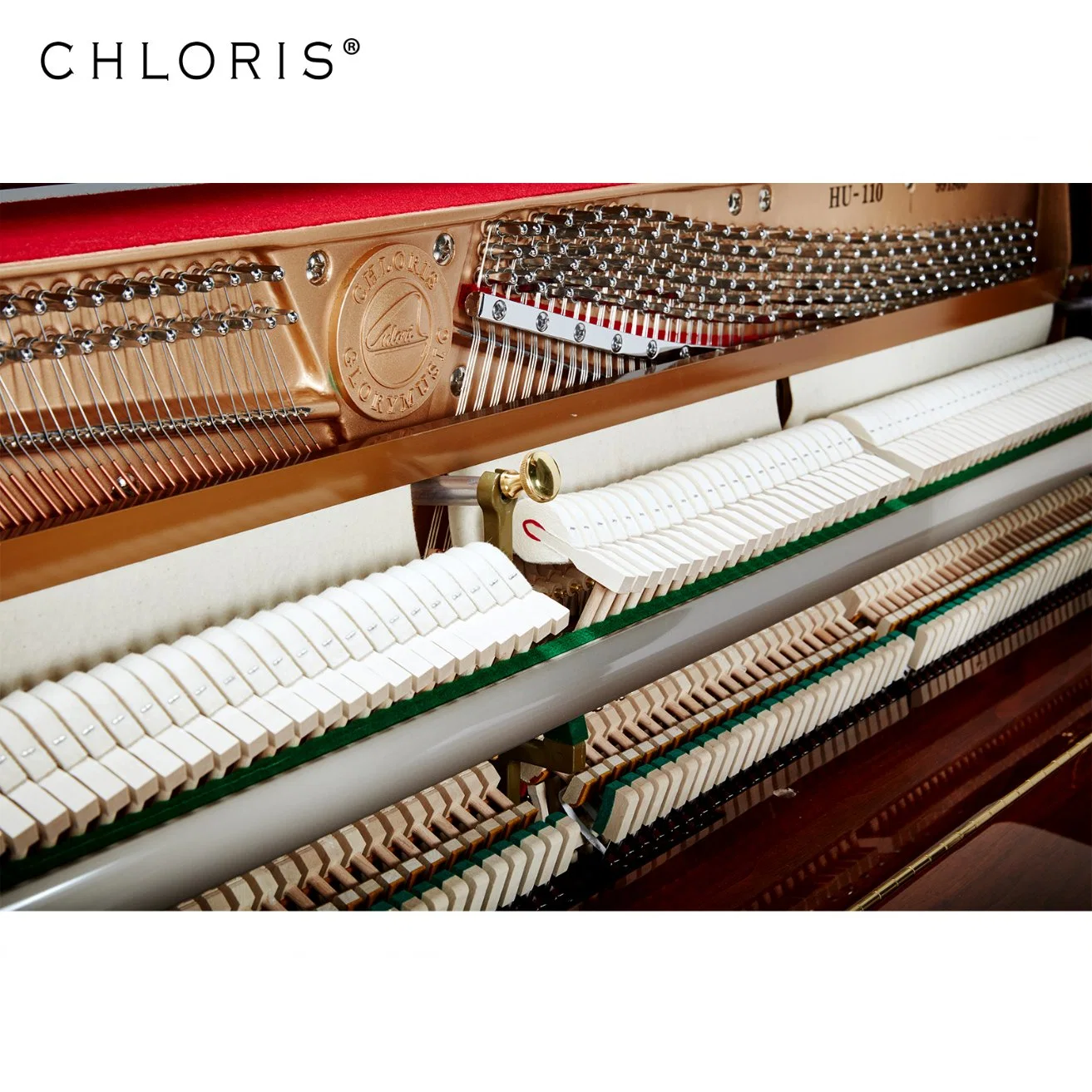 Chloris polonais en acajou Mini Piano droit en bois de 110 cm