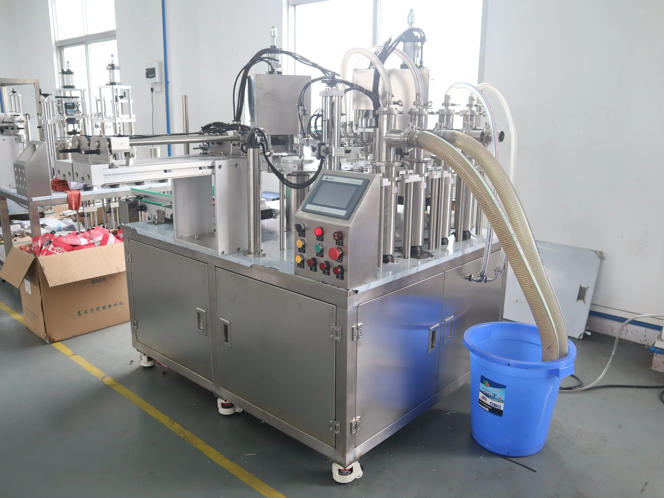 Automatic Liquid Detergent Juice Sauce Paste Doypack Filling Machine