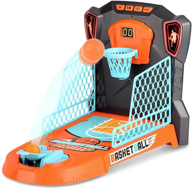 Desktop Table Basketball Games Set Move Basket Fun Sports Novelty Toy Amusing Basketball Shooting Ball Desktop Game with Light and Sound