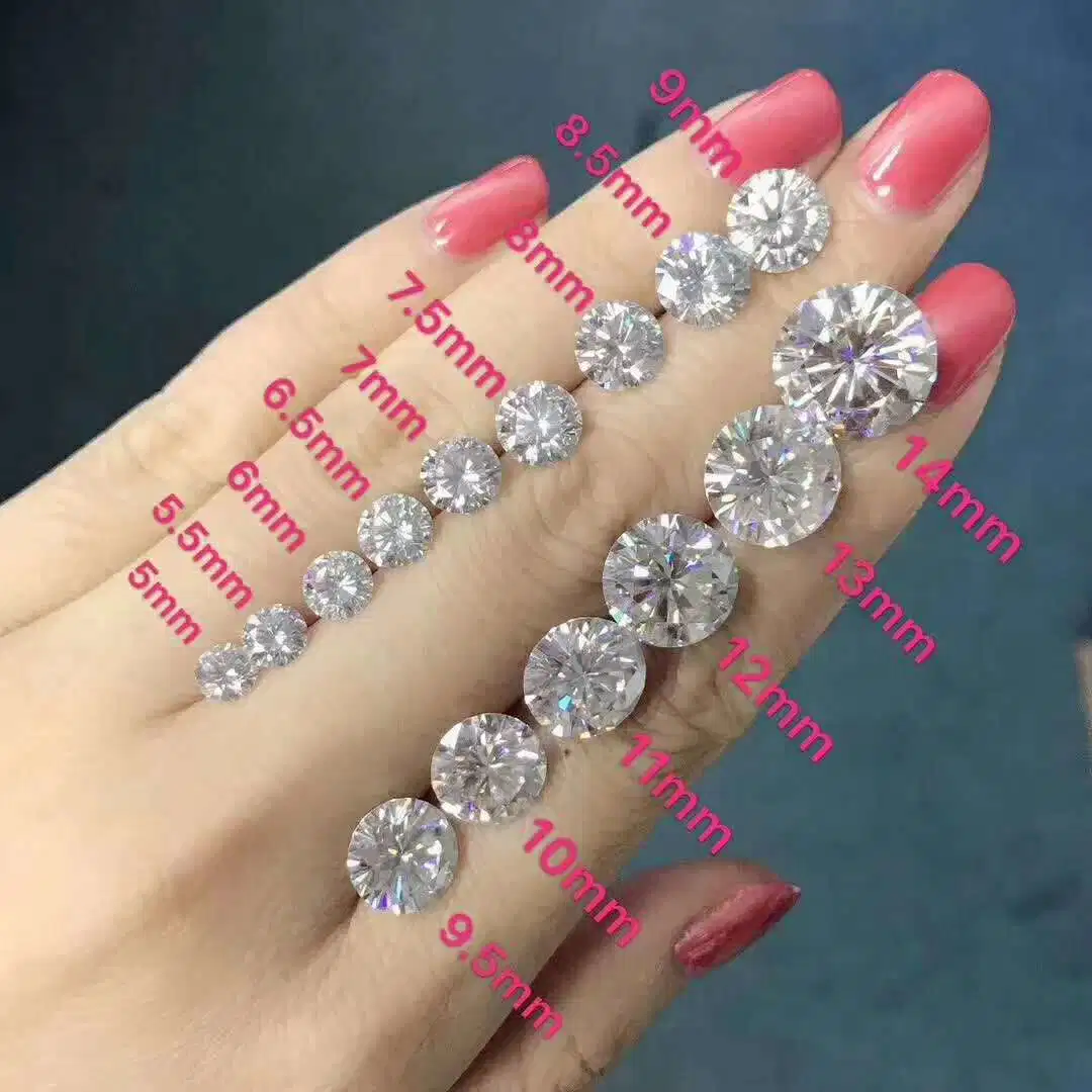 2022 Venta caliente D Color Blanco claridad Vvs corte brillante redondo Moissanite sueltos para joyería