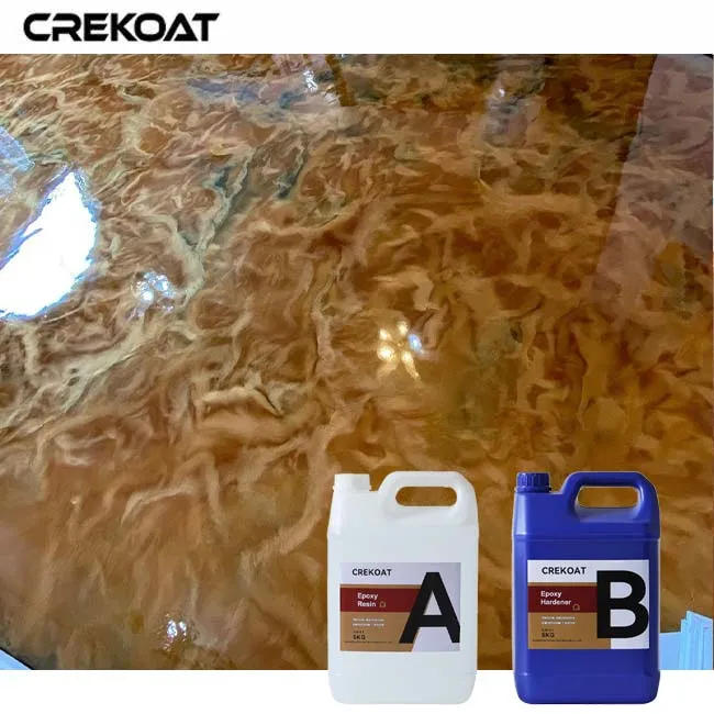 Transparent Finish Copper Metallic Epoxy Floor to The Concrete