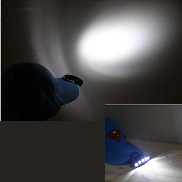 2*Cr2032 Battery Powered 5LED Plastic LED Hat Light