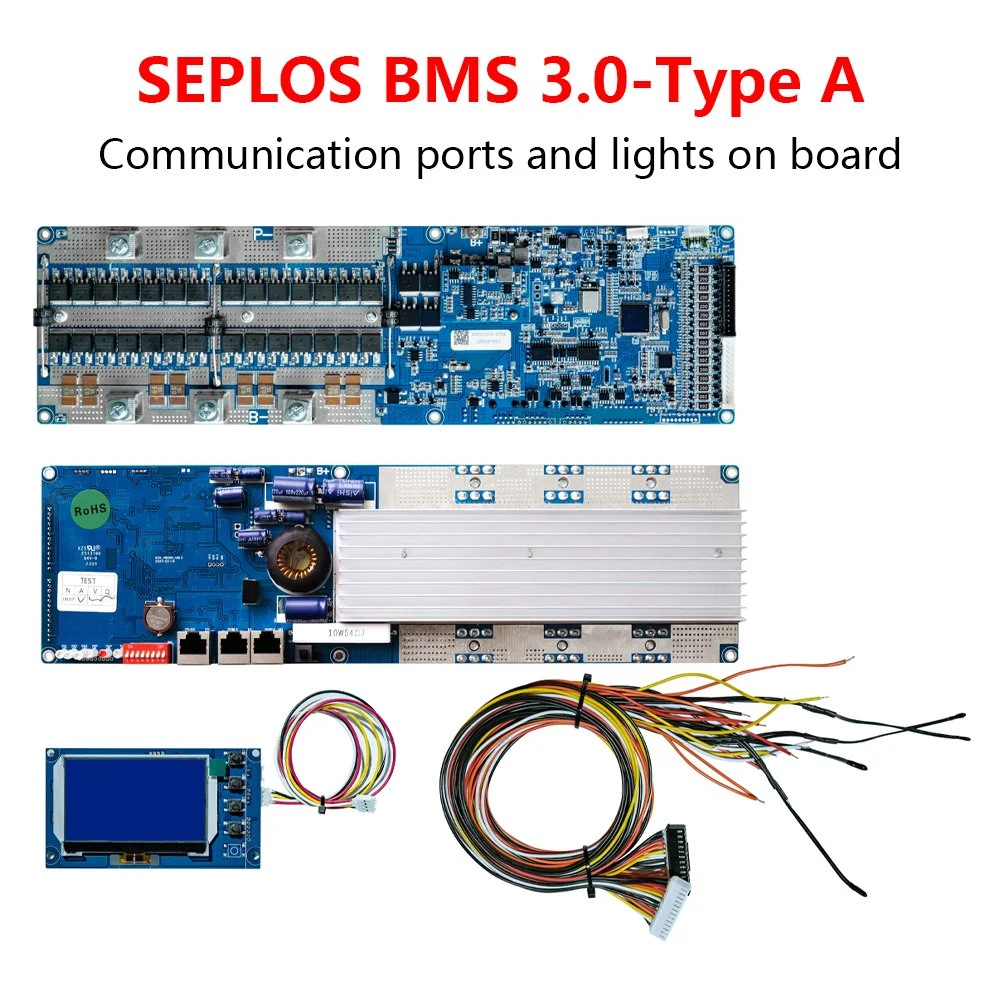 Selos 200A 24V/48V CAN/RS485 batería placa de protección Balance litio Smart LiFePO4/ Ncm BMS3,0 con pantalla LCD Buetooth