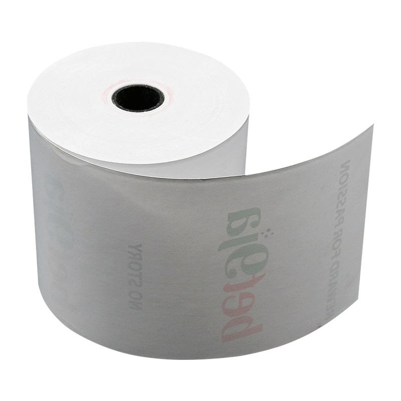 White Plain Thermal Paper Billing Roll Blue Ink