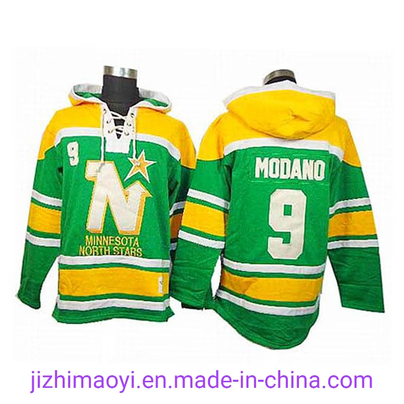 Venta al por mayor personalizada estrellas de Dallas Alexander Radulov Jamie Benn Joe Pavelski Miro Heiskanen Tyler Seguin Ben Bishop Equipo de Hockey de corte Goalie Sudadera con capucha