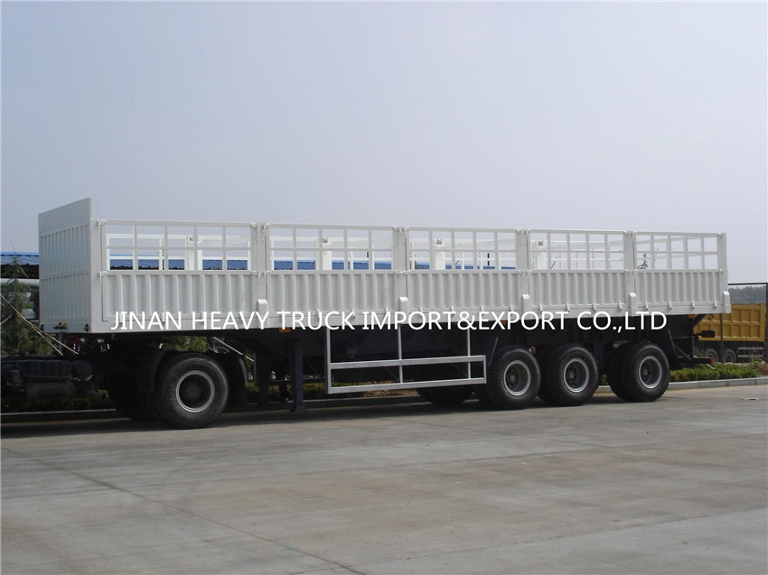 High quality/High cost performance  Fence Semi Trailer Livestock Carrier Truck with 3 Axles Fence Cargo Trailer