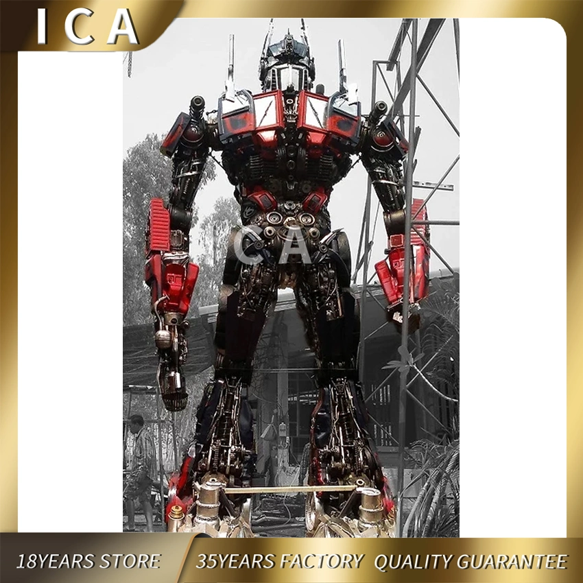 Realistic Customized Decorative Transformer Metal Robot Sculpture