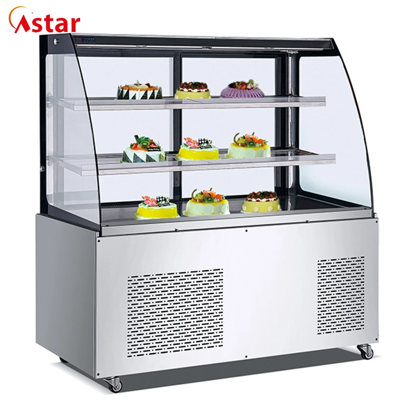 Double Layer Insulating Glass Door Cake Showcase/Refrigerator with Ce