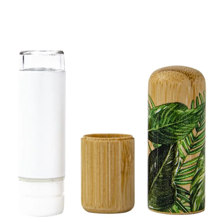 Pack de batom ecológico Vintage exclusivo para OEM personalizado, Bamboo Cosmetic Embalagem