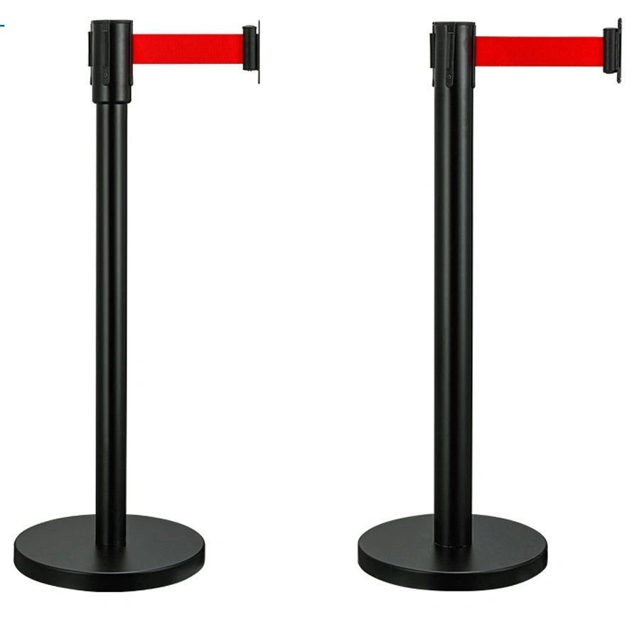 Queue Stanchion Metal Painted Black Matt with 2m Retractable Nylon Belt Barrier

Poteau de file d'attente en métal peint en noir mat avec barrière rétractable en nylon de 2m.