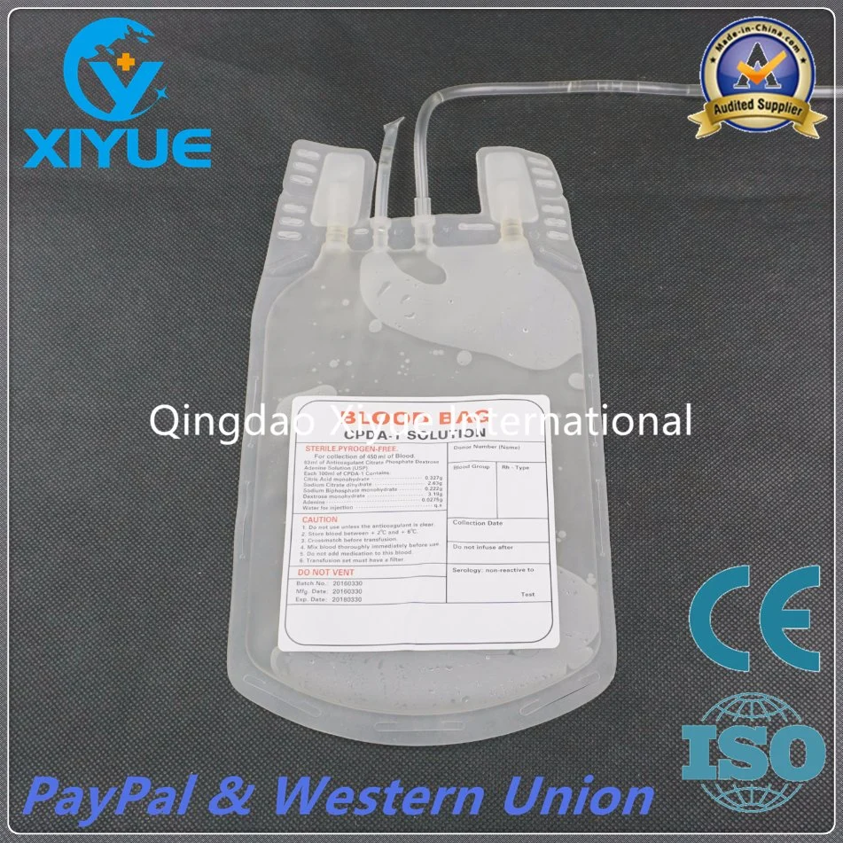 Disposable Single Regular Blood Bag with Ce&ISO