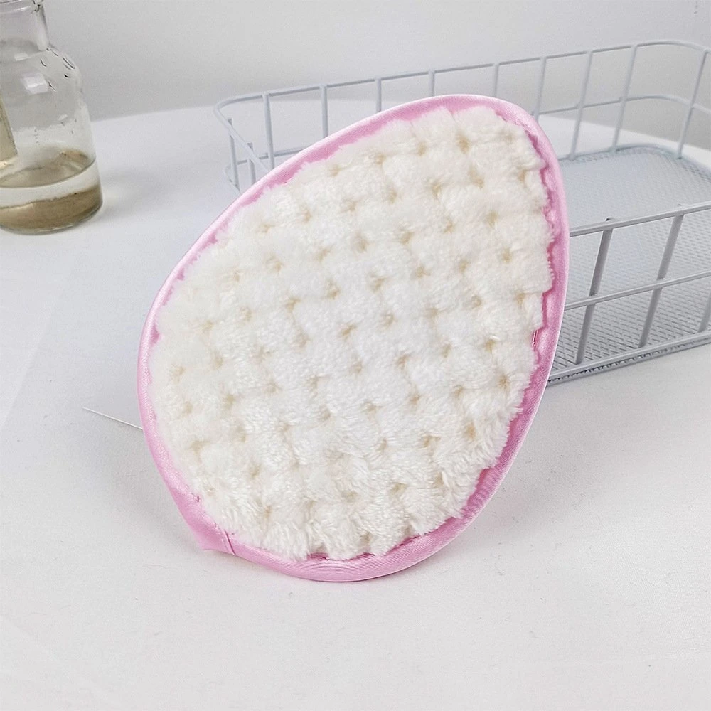 Amazon Venta caliente en forma de gota de agua el removedor de maquillaje facial Puff de microfibra de bambú reutilizable Pad esponja limpia el removedor de maquillaje