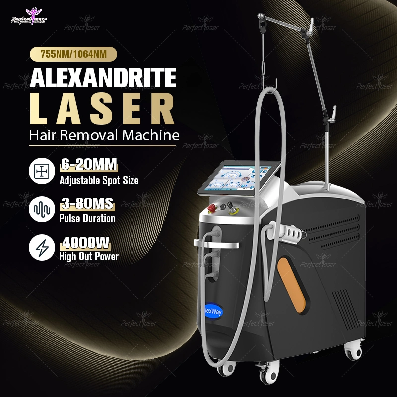 OEM Alexandrite Laser Gental Hair Removal ND YAG PRO 755 1064 Xenon Lamp Long Pulse Machine for All Skin Hair Types