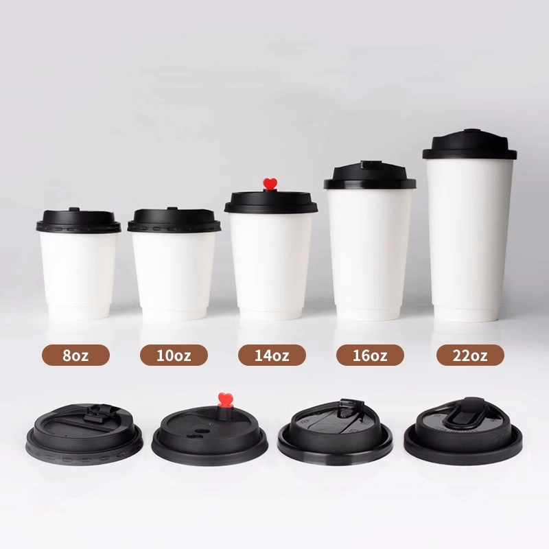 Recyclable 12oz Double Wall Kraft Paper Custom Logo Paper Coffee Cups for Coffee Shop