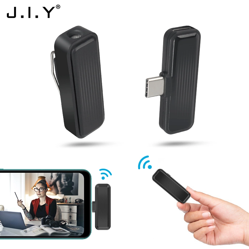 Enc Noise Reduction 2.4G Lavalier Wireless Microphones for Live Stream, Interview, Vlog Shooting