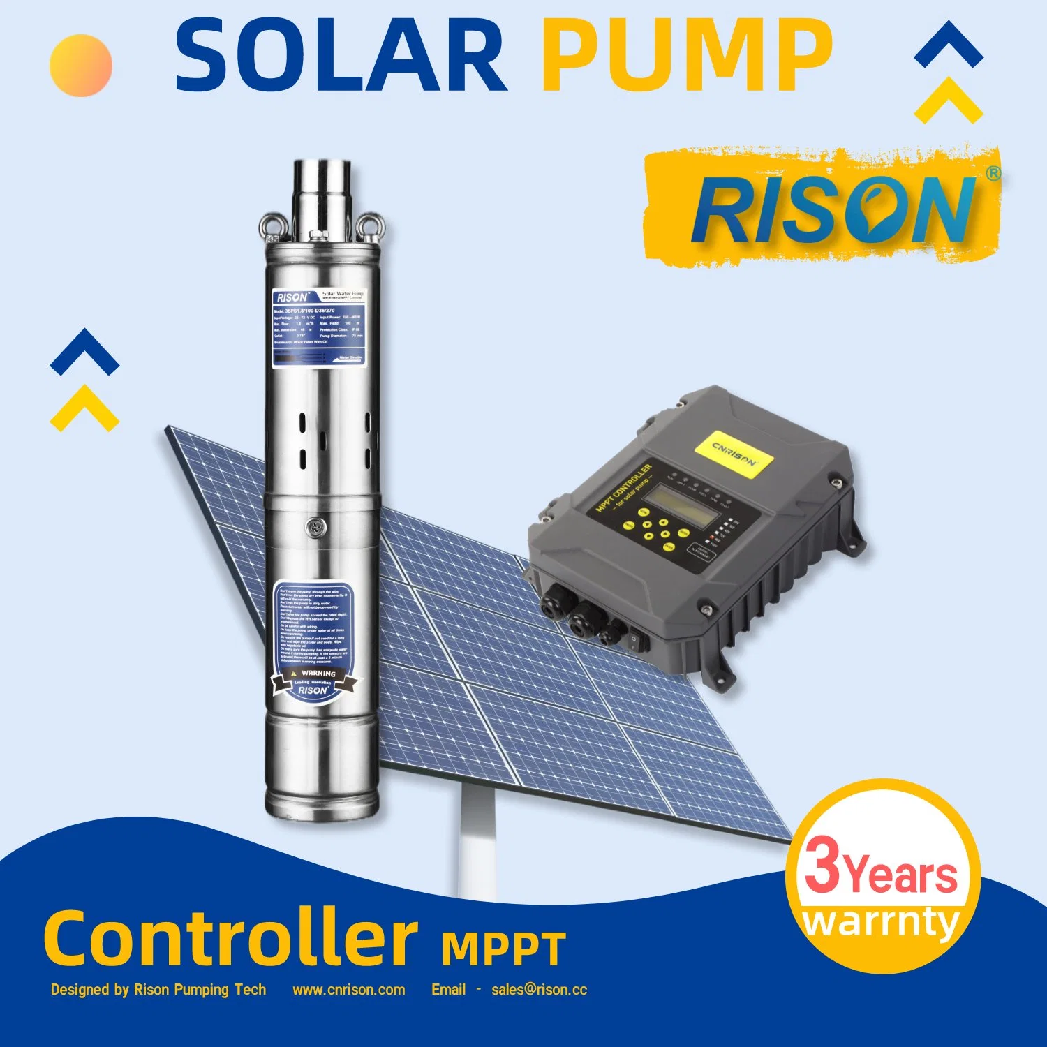 Todos os tamanhos de qualidade superior MPPT Controlador DC sem escovas Solar Submersível Bomba de Água